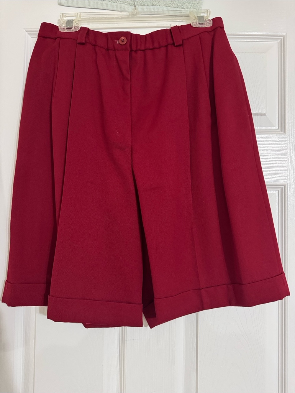 Classic Double-Breasted Womens Blazer in Deep Wine With Matching Dress Shorts - Picture 8 of 9